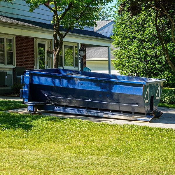 residential dumpsters can be placed on a driveway or lawn, but precautions must be taken to avoid damage to the property